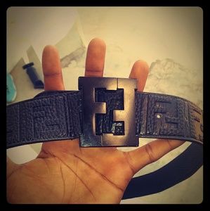 Black fendi belt